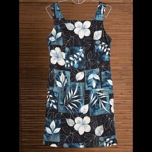 Silky Blue Floral Mini Dress